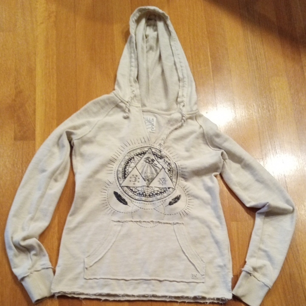 Billabong Lightweight Pullover Aztec Graphic Womens Hoodie Small